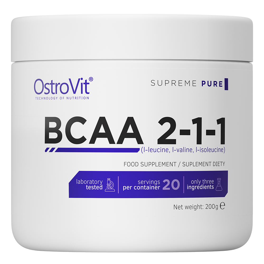 OstroVit BCAA 2-1-1 200 g o smaku naturalnym