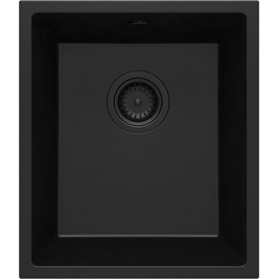 Zlewozmywak jednokomorowy DEANTE Corda ZQA N10B Nero 46x38