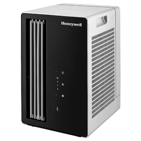 Honeywell Zeta DCS2AE biurkowe urządzenie 3w1 - klimator, wentylator i nawilżacz, czarno biały, 1 szt.