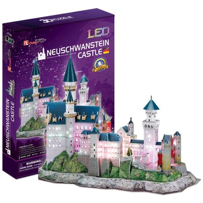 Puzzle 3D CUBIC FUN LED Zamek Neuschwanstein L174H (128 elementów)