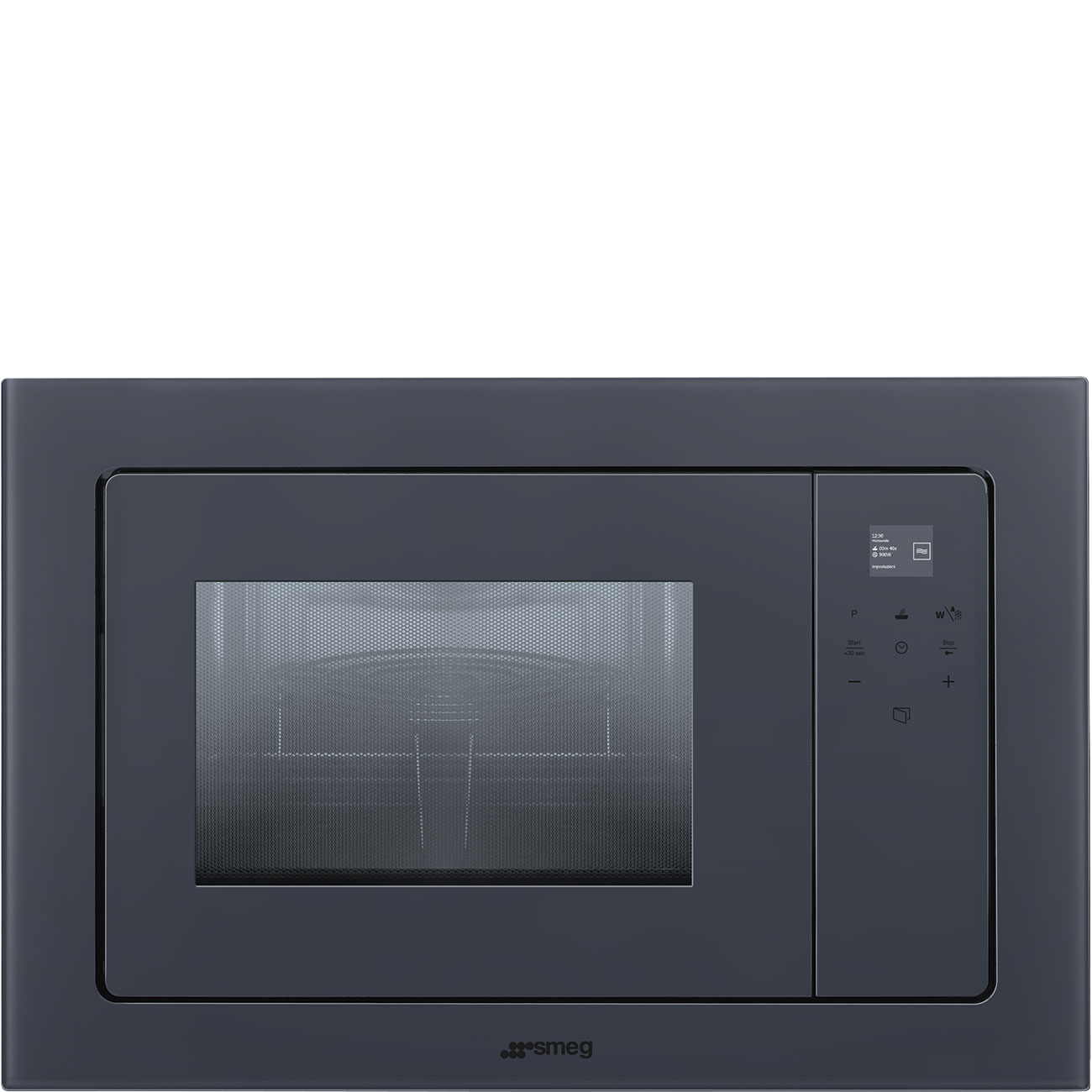Smeg - Kuchenka mikrofalowa Linea FMI120G Neptune Grey