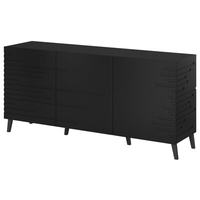 Szafka RTV CAMA MEBLE Nova Czarny