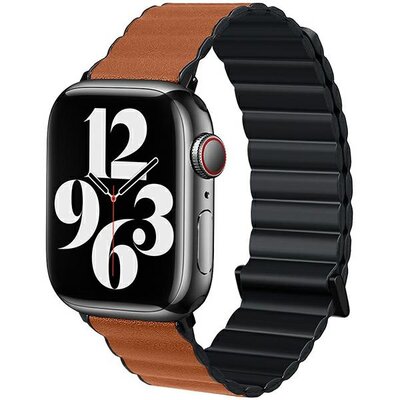 Pasek BELINE Magnetic Pro do Apple Watch 4/5/6/7/8/9/SE/SE 2/SE 2022 do koperty 38/40/41mm Czarno-brązowy