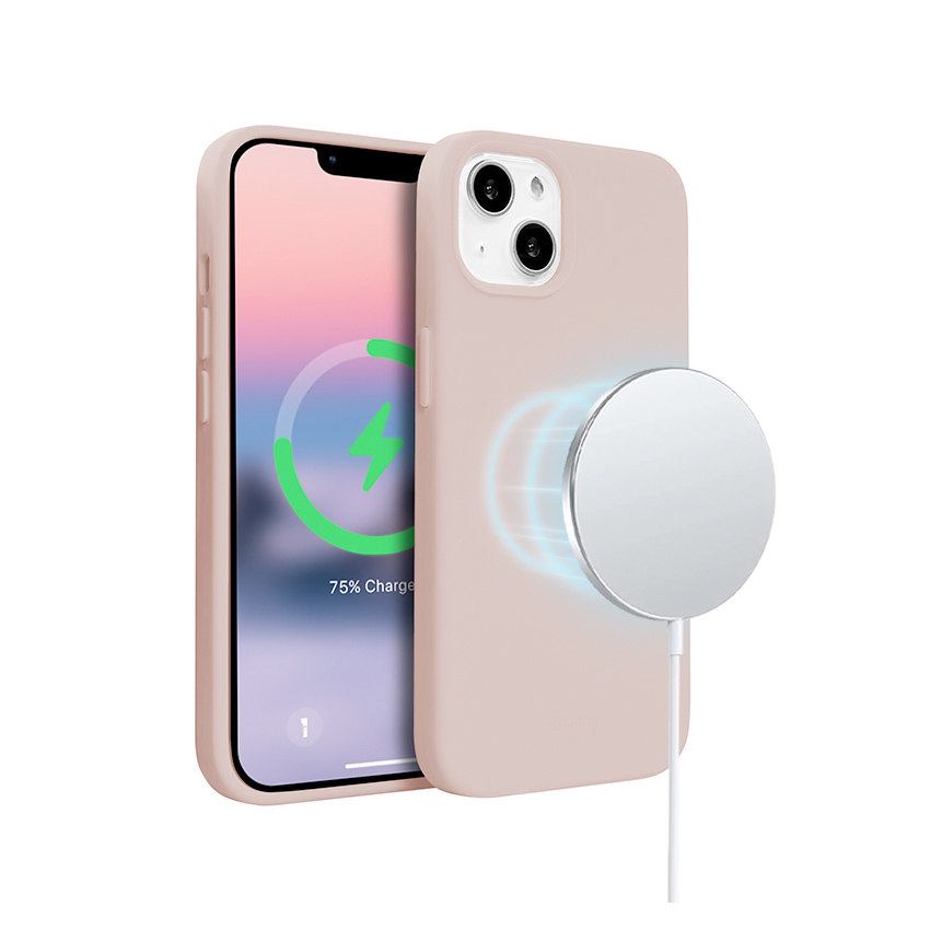 Crong Color Cover Magnetic etui iPhone 14 Plus MagSafe (piaskowy róż)