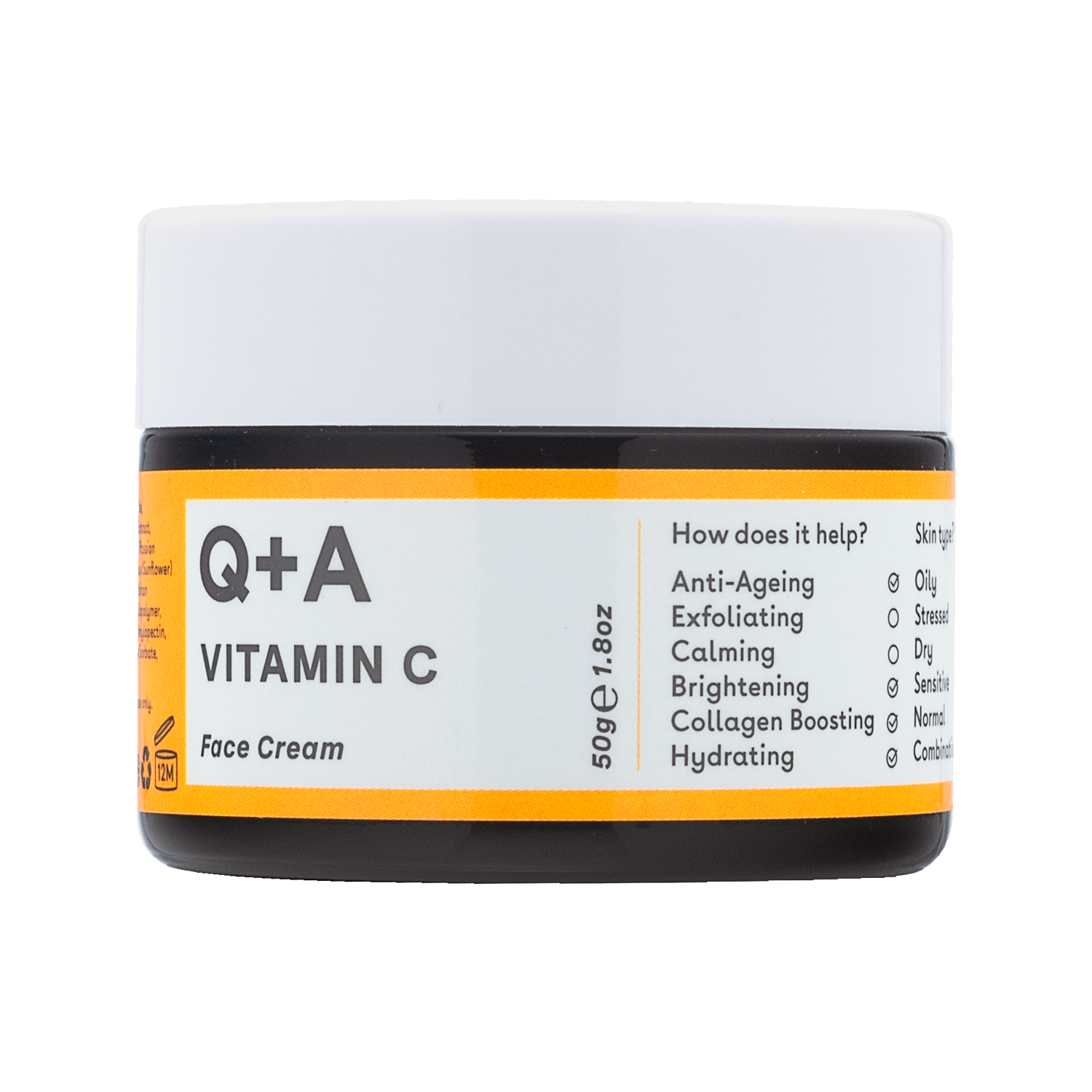 Q+A Vitamin C krem z witaminą C do twarzy, 50 g