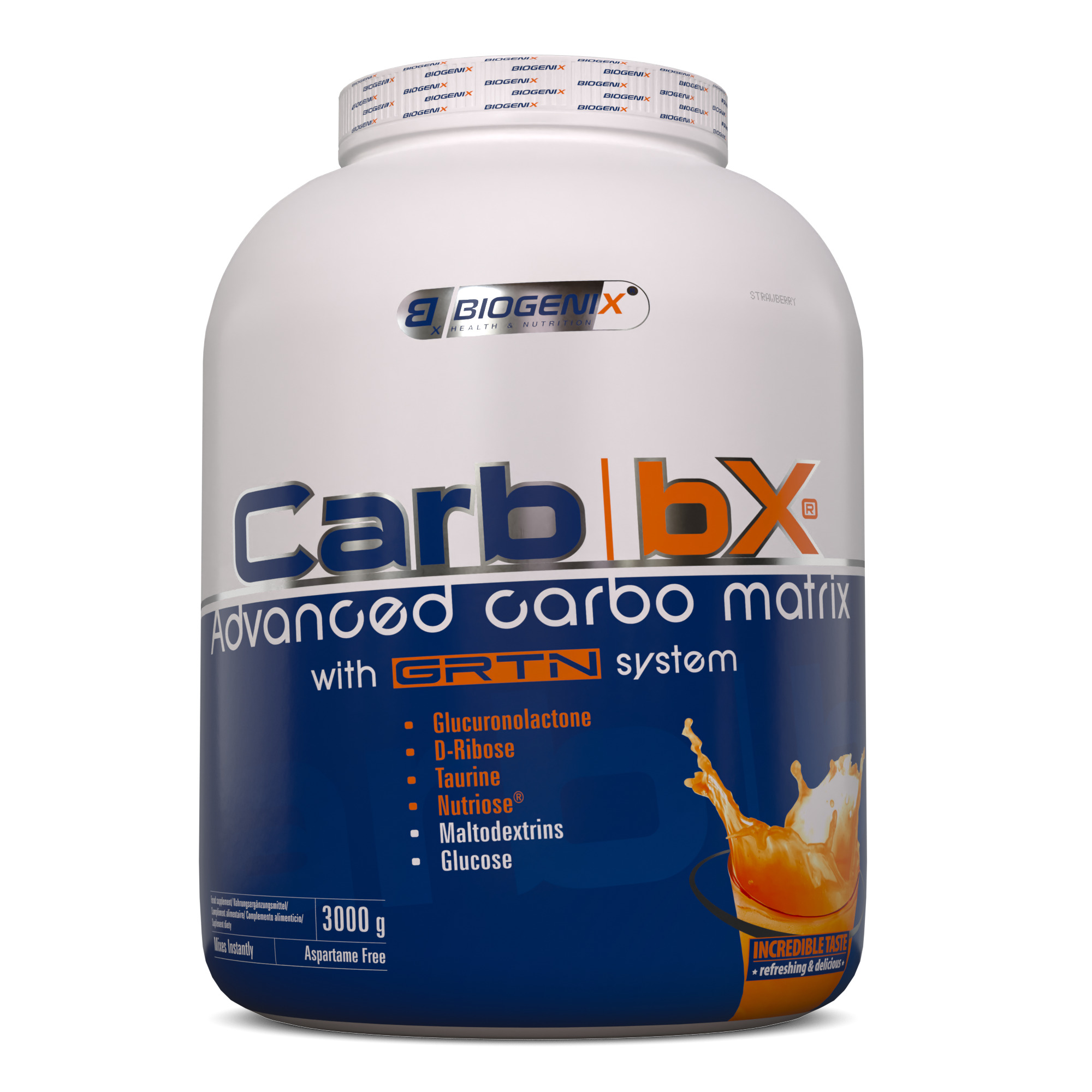 Biogenix Carb bX odżywka węglowodanowa o smaku truskawkowym, 3000 g