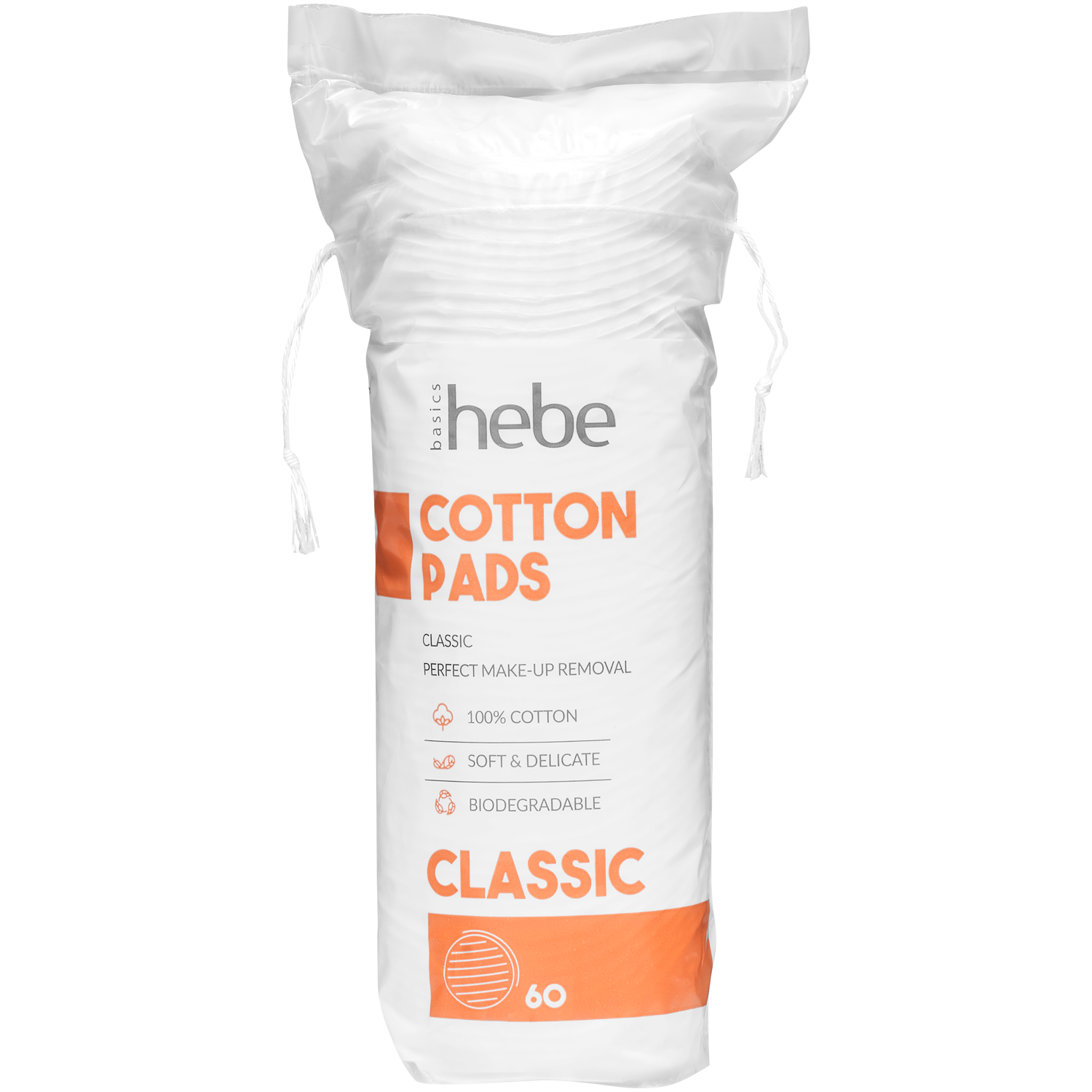 Hebe Basics Cotton Pads Classic płatki kosmetyczne, 60 szt./1 opak.