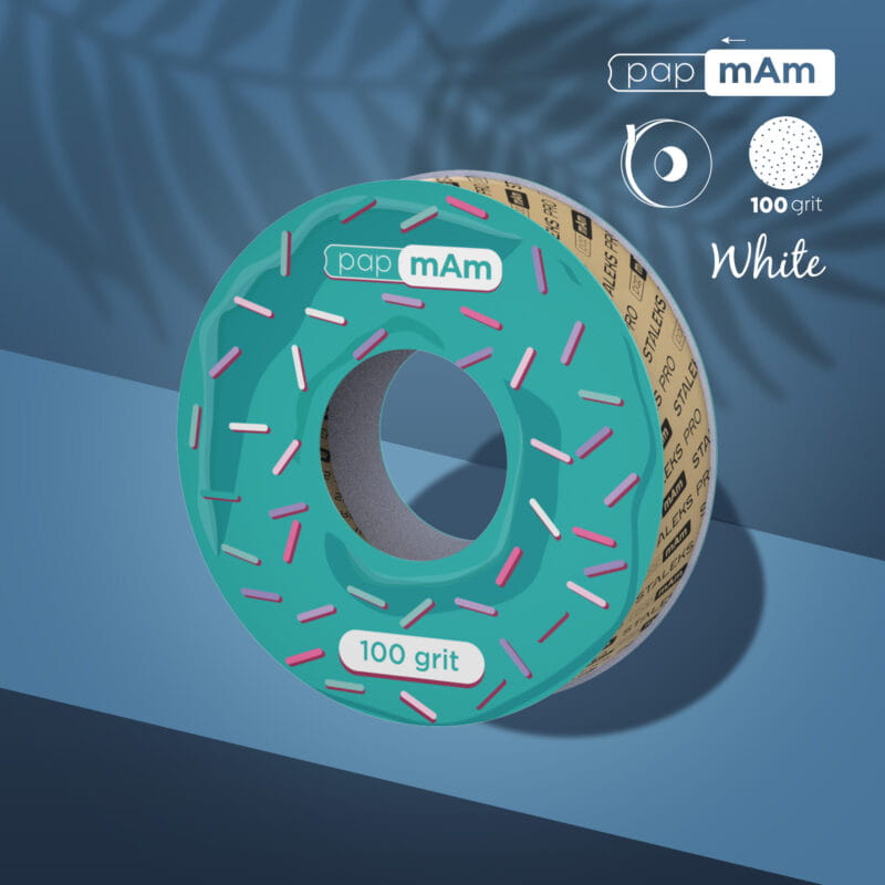 Wymienna taśma ścierna biała papmAm EXPERT do plastikowego pudełka STALEKS PRO, ziarnistość 100