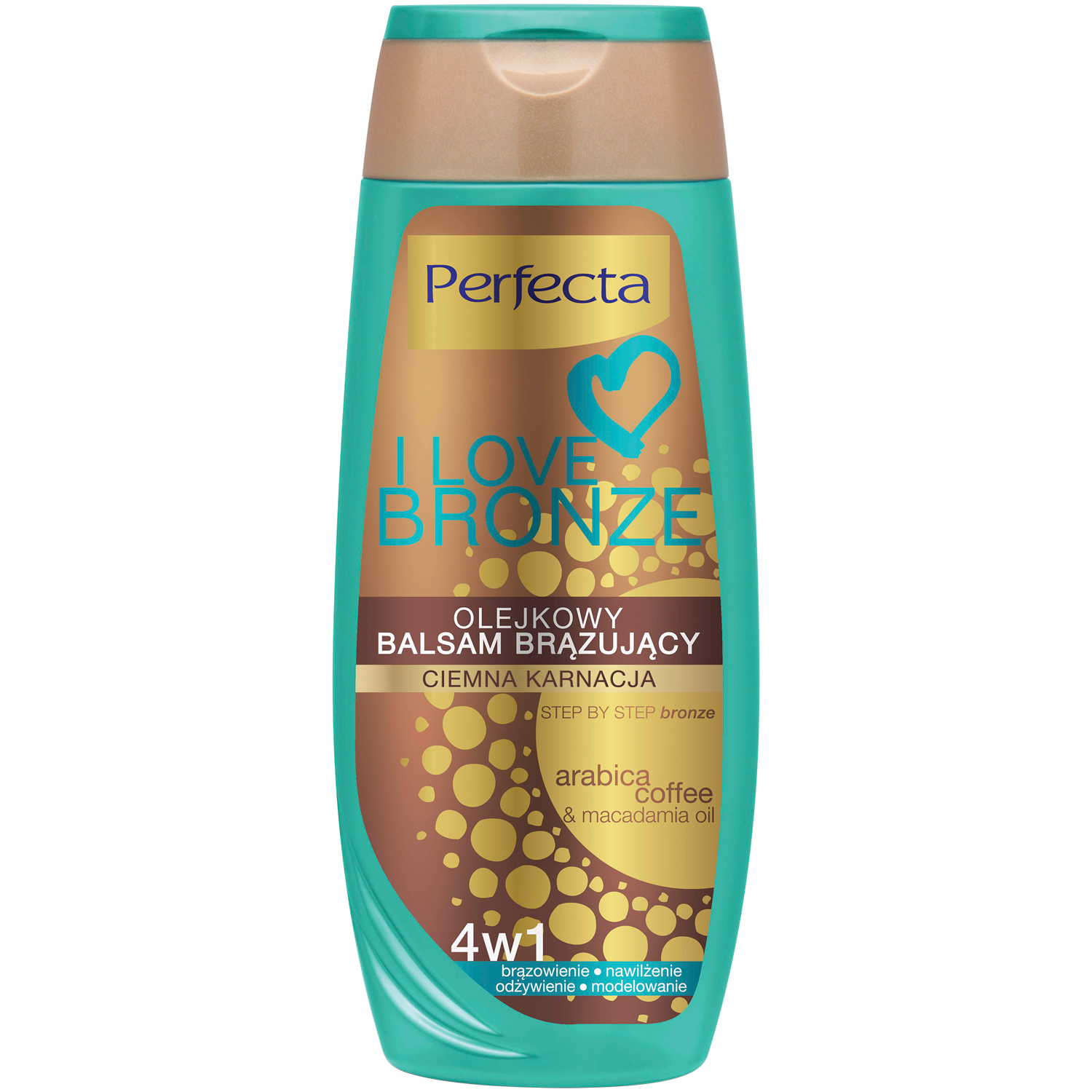 Perfecta I Love Bronze olejkowy balsam stopniowo brązujący ciemna karnacja, 250 ml