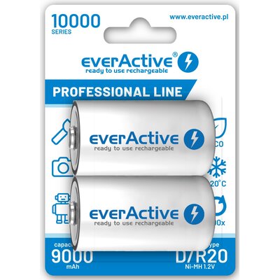 Akumulatorki D LR20 9000 mAh EVERACTIVE (2 szt.)