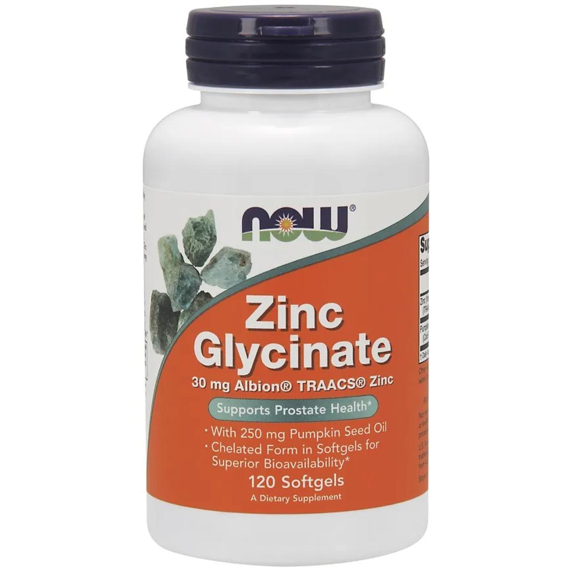 Now Foods Zinc Glycinate suplement diety Glicynian cynku, 120 kaps./1 opak.