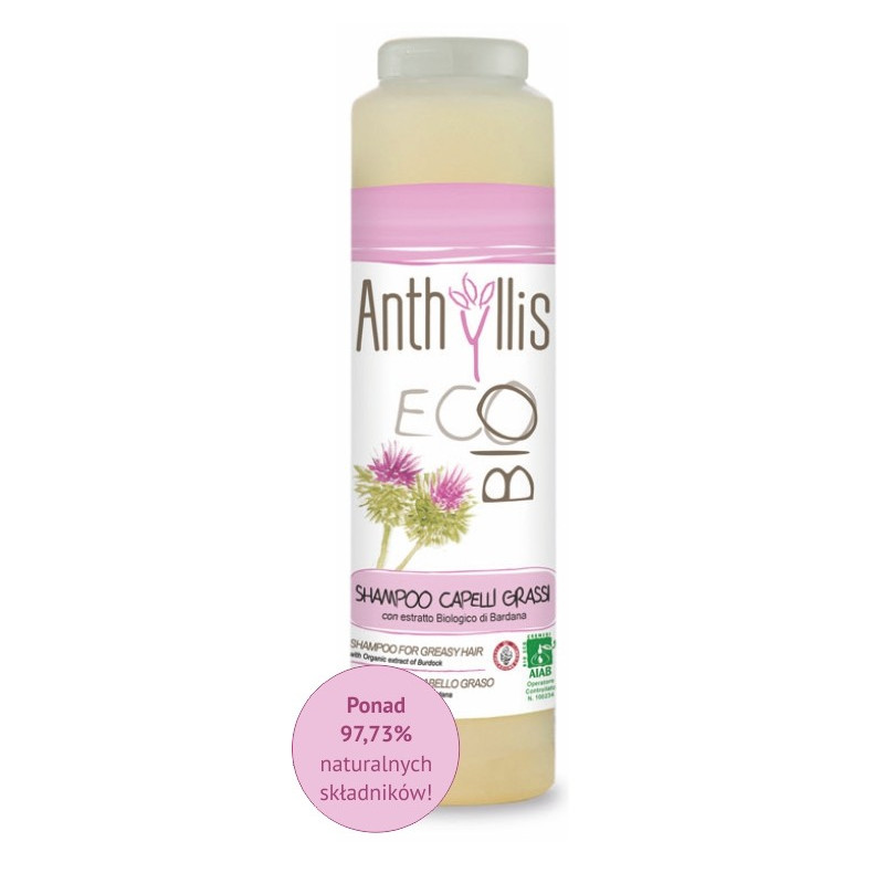 Anthyllis Eco Bio szampon do włosów tłustych, przetłuszczających się i z łupieżem, 250 ml