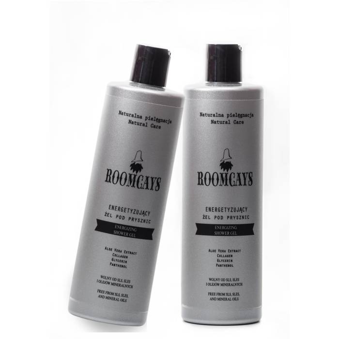 Roomcays zestaw: żel pod prysznic męski bez SLS, naturalny skład, 2x400 ml