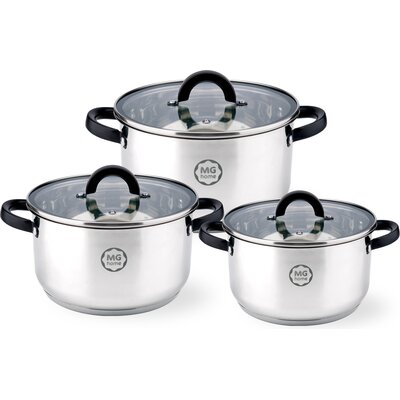 Zestaw garnków MG HOME Black (6 elementów)