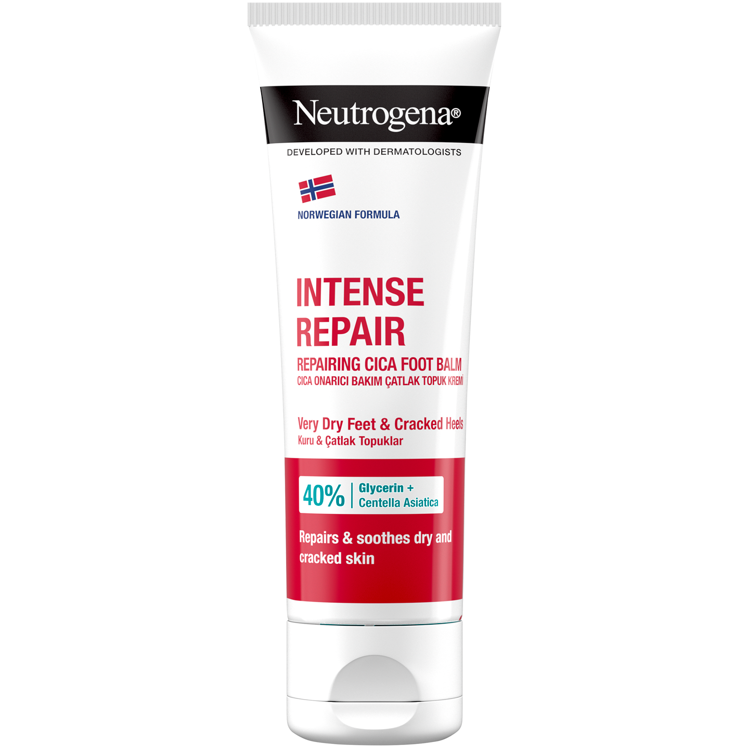 Neutrogena Intense Repair intensywnie regenerujący krem do stóp z Cica, 50 ml