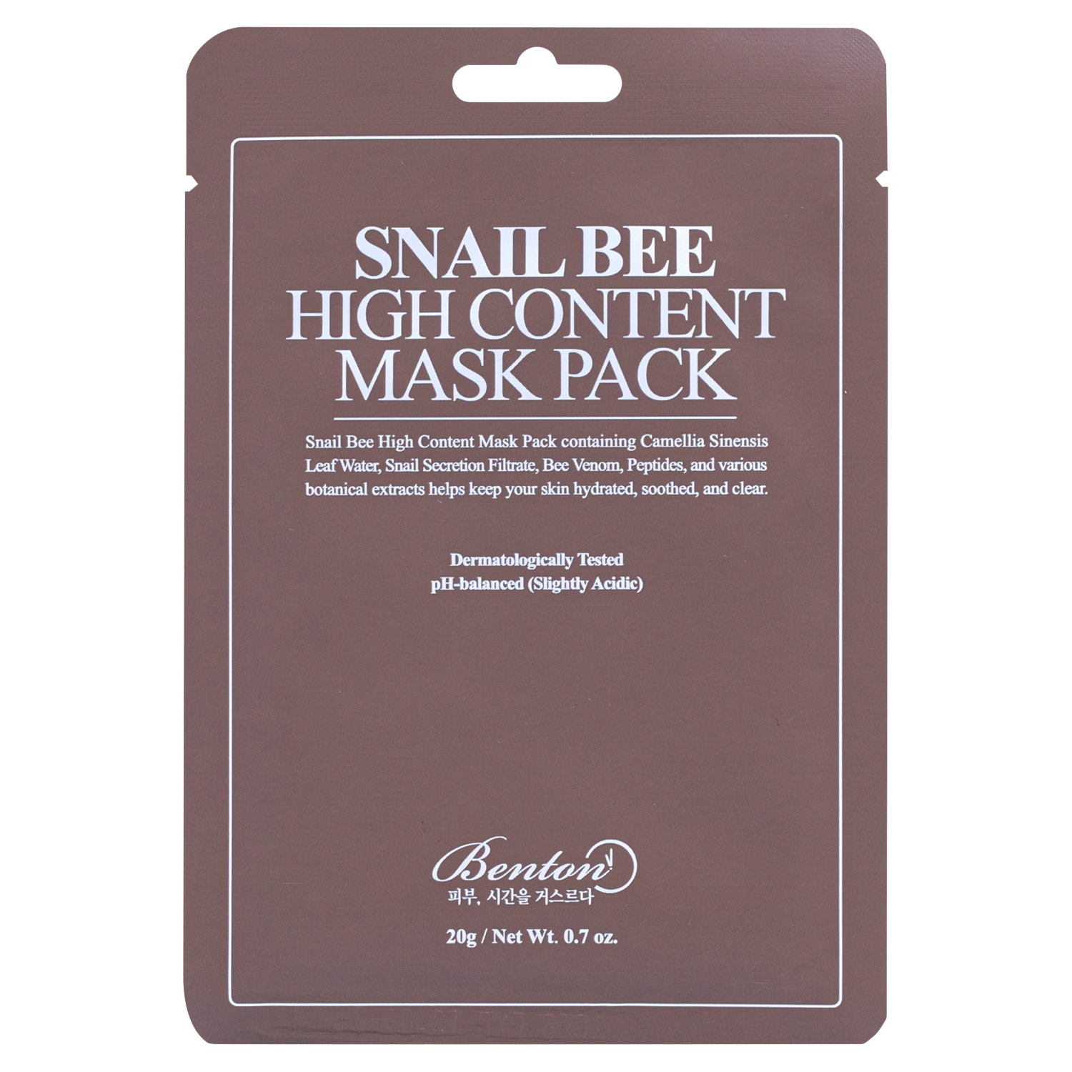 Benton Snail Bee High Content regenerująca maska w płacie do twarzy, 20 g