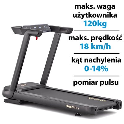 Bieżnia elektryczna REEBOK FR20z Floatride+ 1654W 18km/h Czarny
