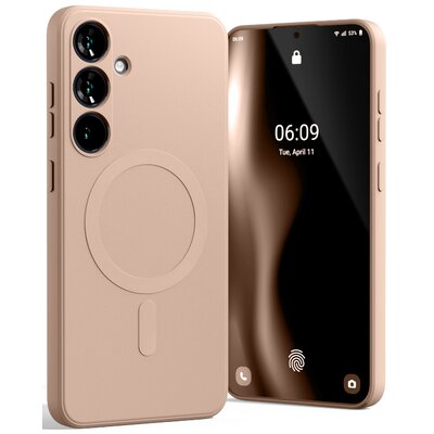 Etui MERCURY Semi-Silicone MagSafe do Samsung Galaxy S25 Różowo-piaskowy