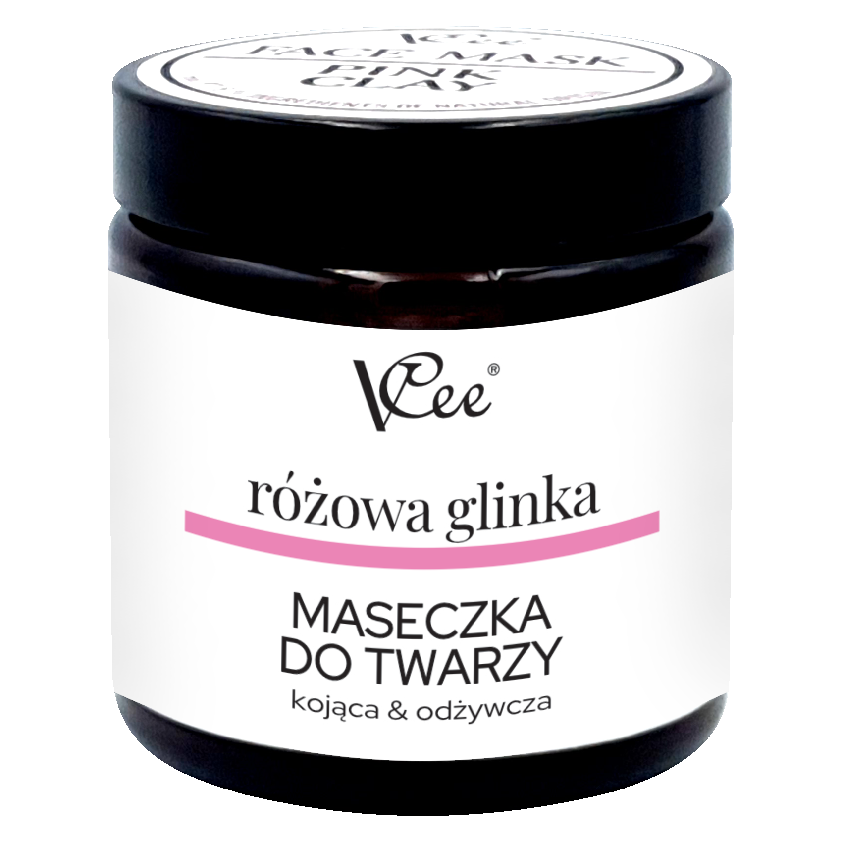 Vcee maska do twarzy z różową glinką, 100 ml