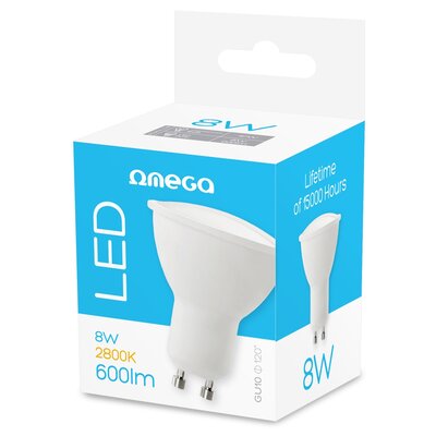 Żarówka LED OMEGA OMELGU10-8W 8W GU10