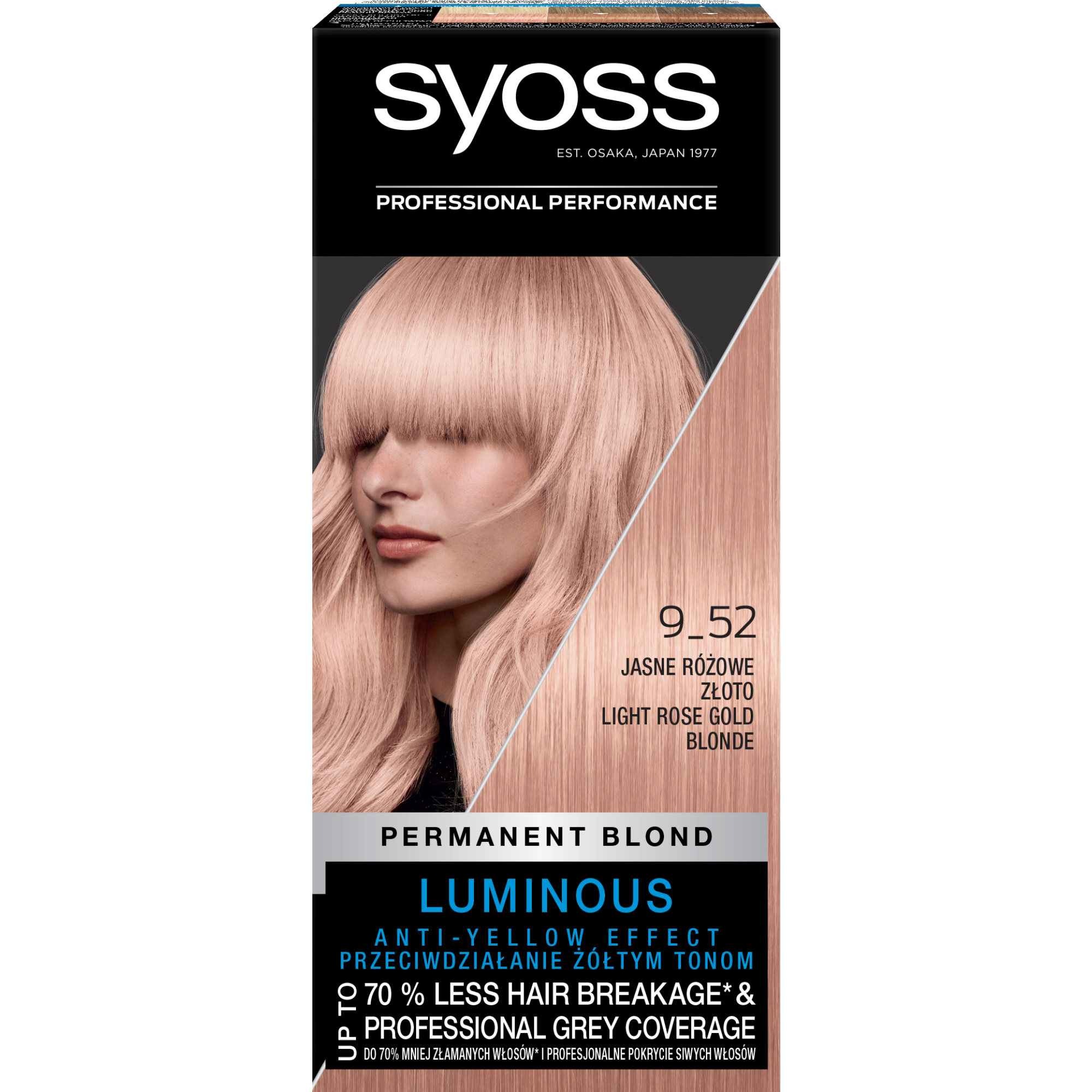 Syoss Permanent Blond Farba do włosów trwale koloryzująca nr 9-52 Jasne, różowe złoto, 115 ml