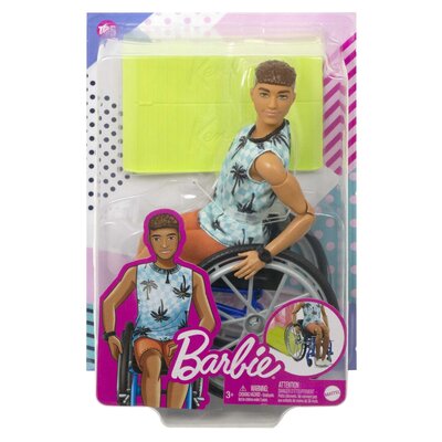 Lalka Barbie Fashionistas Ken na wózku inwalidzkim HJT59