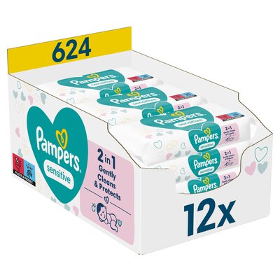 Chusteczki nawilżane PAMPERS Sensitive (624 szt.)