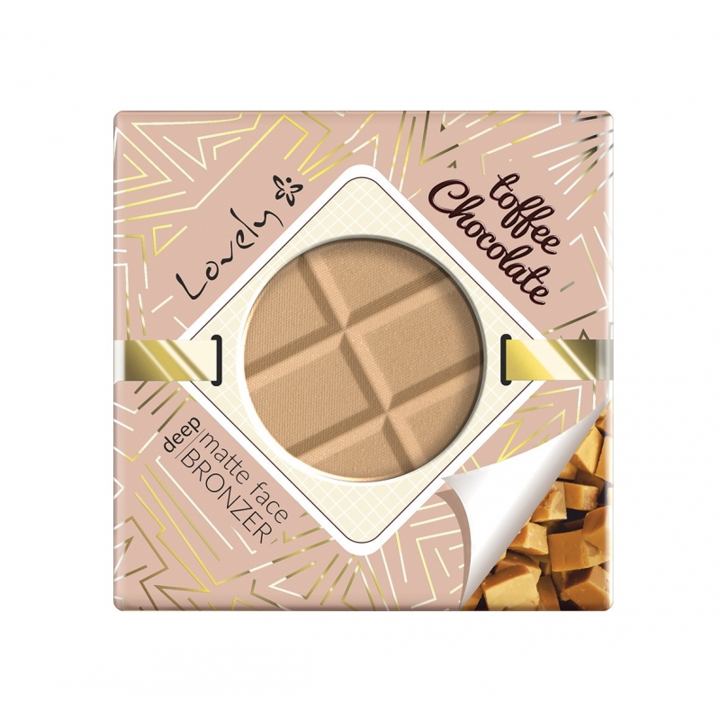 Lovely Toffee Chocolate Deep Matte Face Bronzer czekoladowy matowy puder brązujący do twarzy i ciała, 9 g