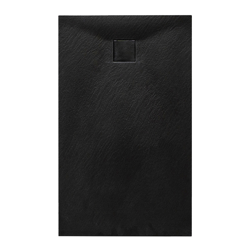 BRODZIK PRYSZNICOWY KAMIENNY PROSTOKĄTNY SLIM RIKO CZARNY 130x80 CM