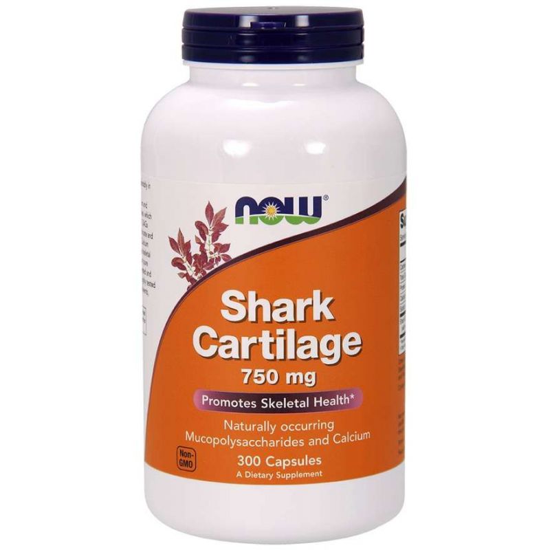 Now Foods Shark Cartilage suplement diety Chrząstka Rekina, 750mg, 300 kaps./1 opak.