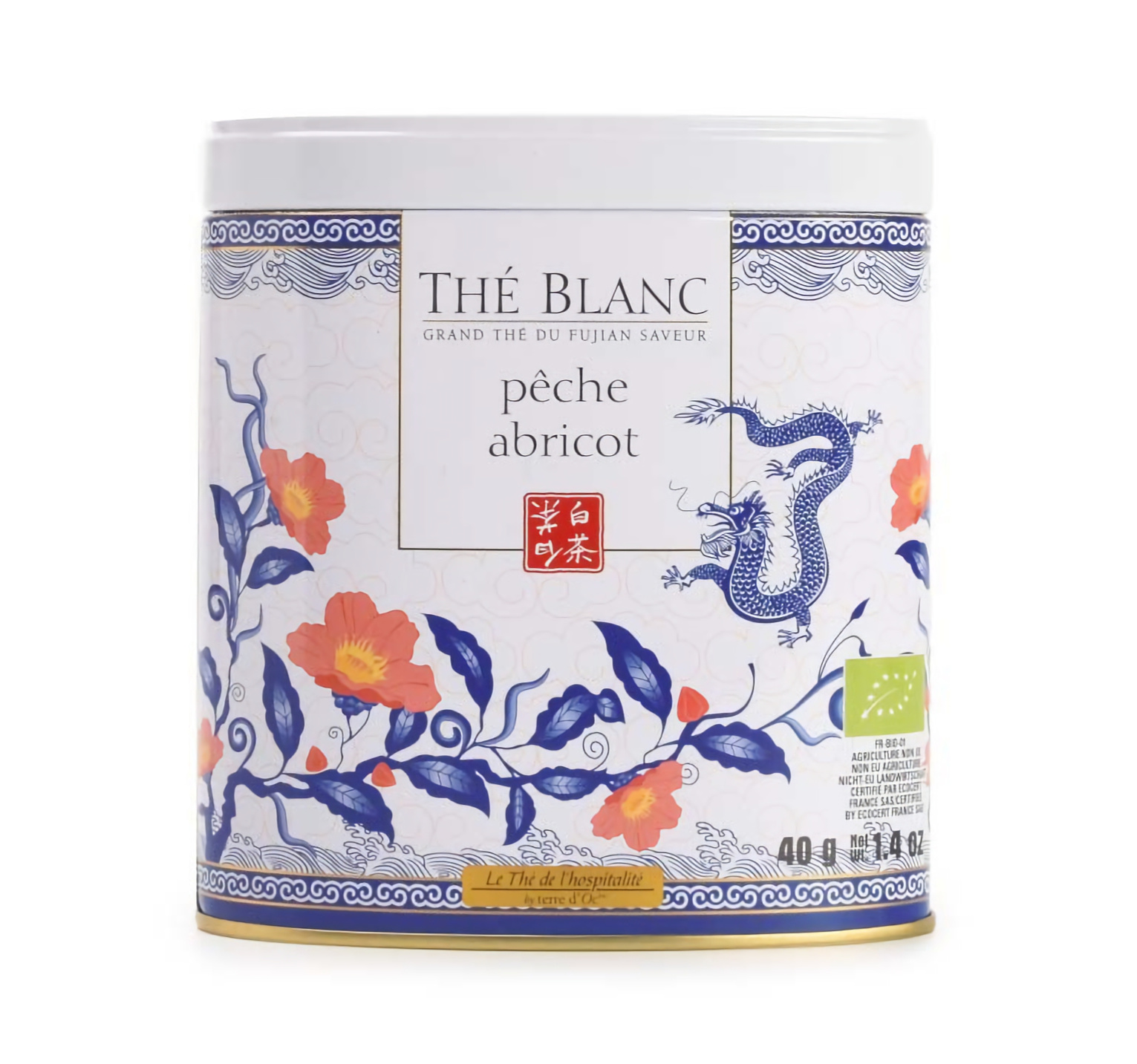 Terre d'Oc - Herbata biała 40 g Hospitality Peche & Abricot