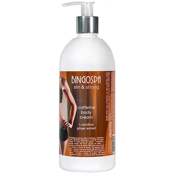 Bingospa Slim&Strong kofeinowy krem do ciała z l-karnityną i imbirem, 500 ml