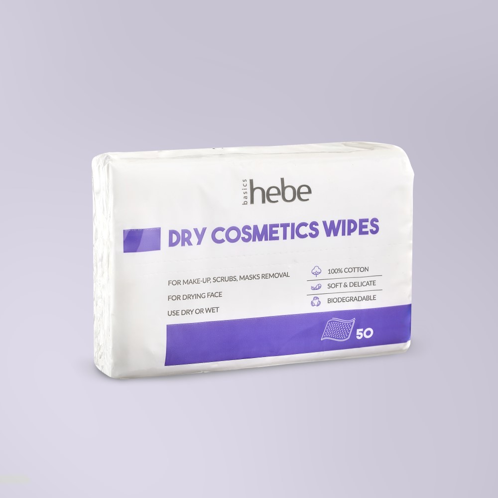 Hebe Basics Dry Cosmetics Wipes suche chusteczki kosmetyczne, 1 opak.