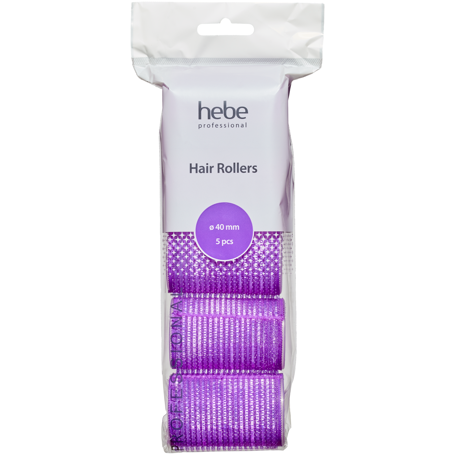 Hebe Professional Hair Rollers wałki do włosów na rzepy Ø 40 mm, 5 szt./1 opak.
