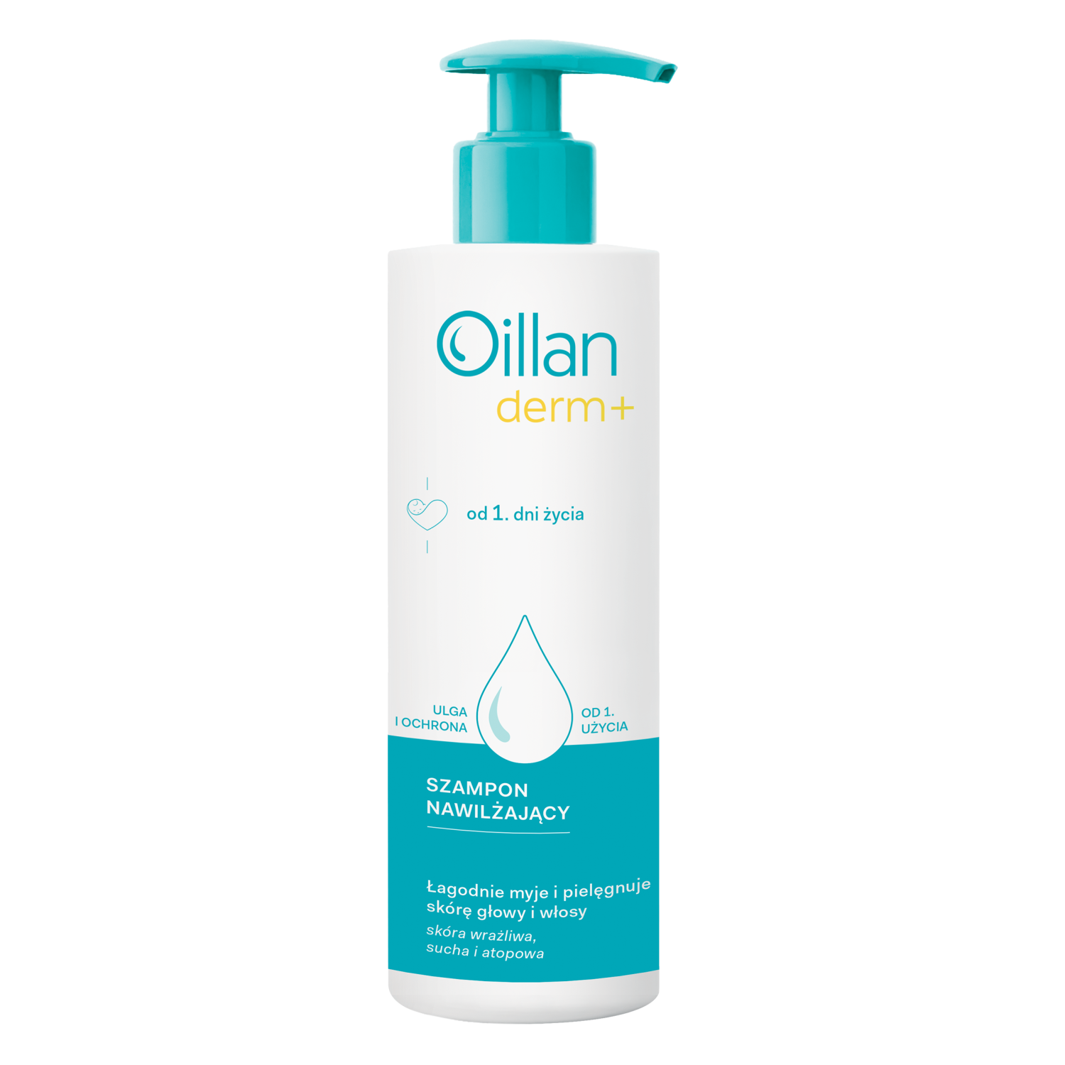 Oillan Derm+ nawilżający szampon do włosów, 180 ml