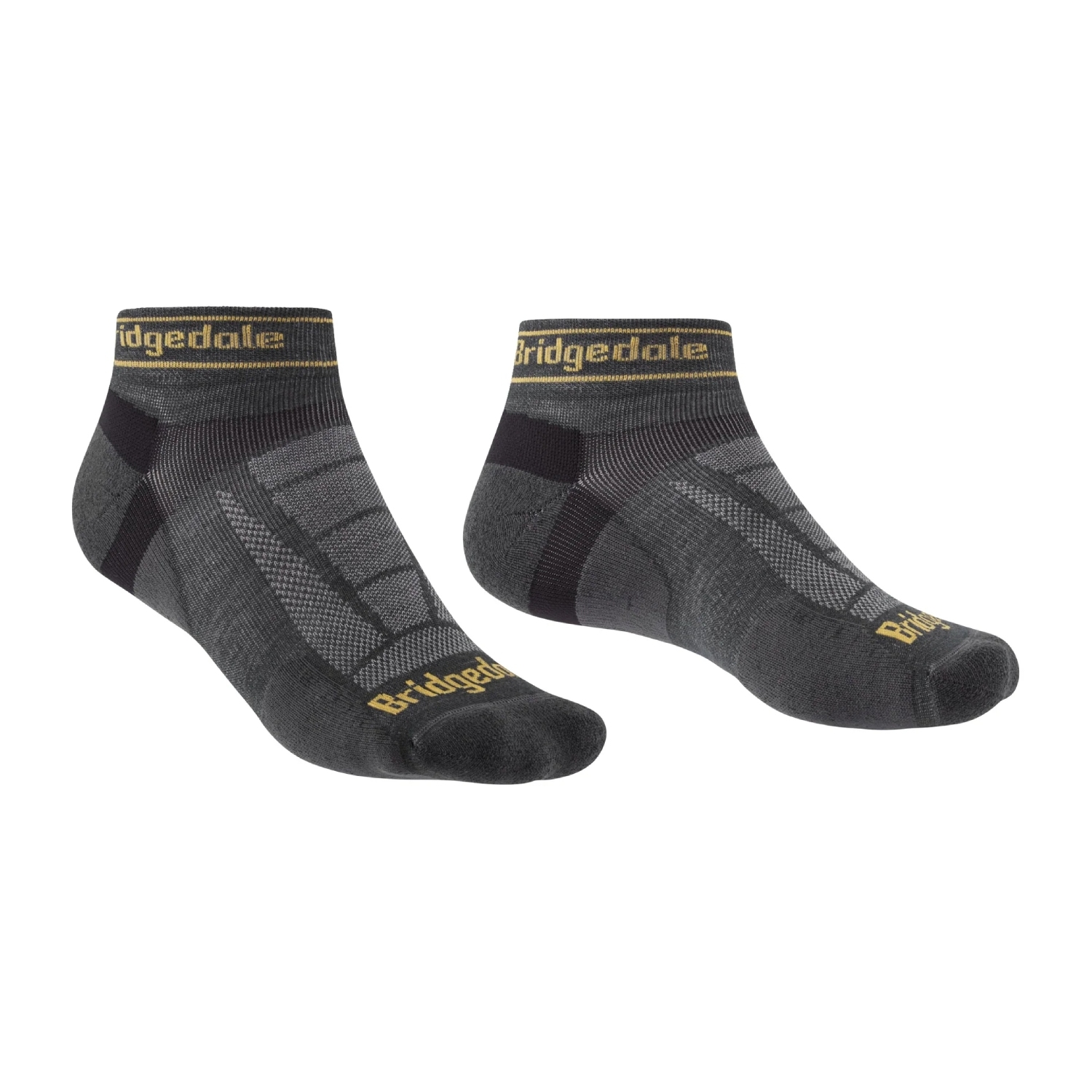 Męskie skarpety do biegania Bridgedale Ultralight T2 Merino Sport Low gunmetal - 44-47