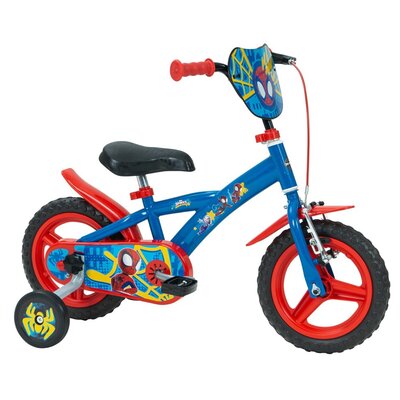 Rower dziecięcy HUFFY Disney Spidey i super-kumple 12 cali dla chłopca Niebiesko-czerwony