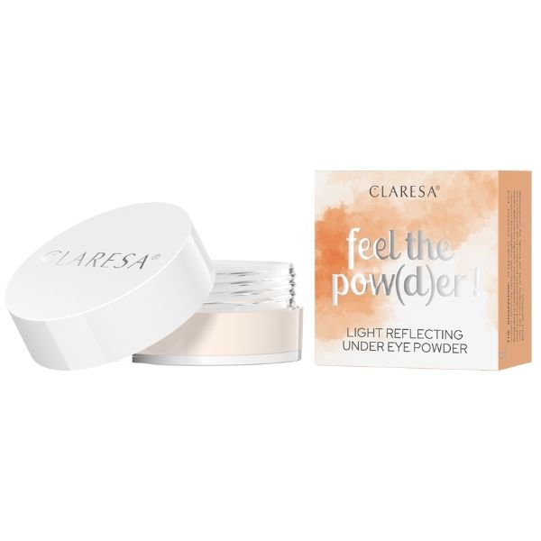 Claresa FEEL THE POW(D)ER! LIGH REFLECTING UNDER EYE POWDER puder pod oczy rozświetlający, 02 Beige, 6 g