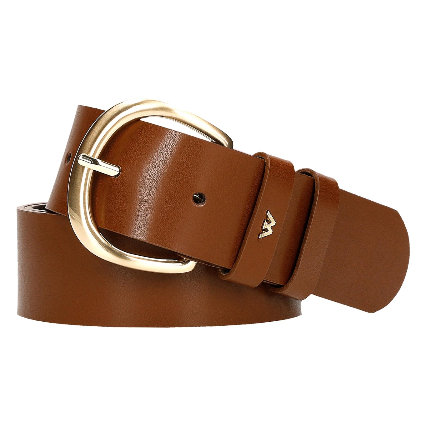 Wojas Brązowy Pasek Ze Złotą Klamrą