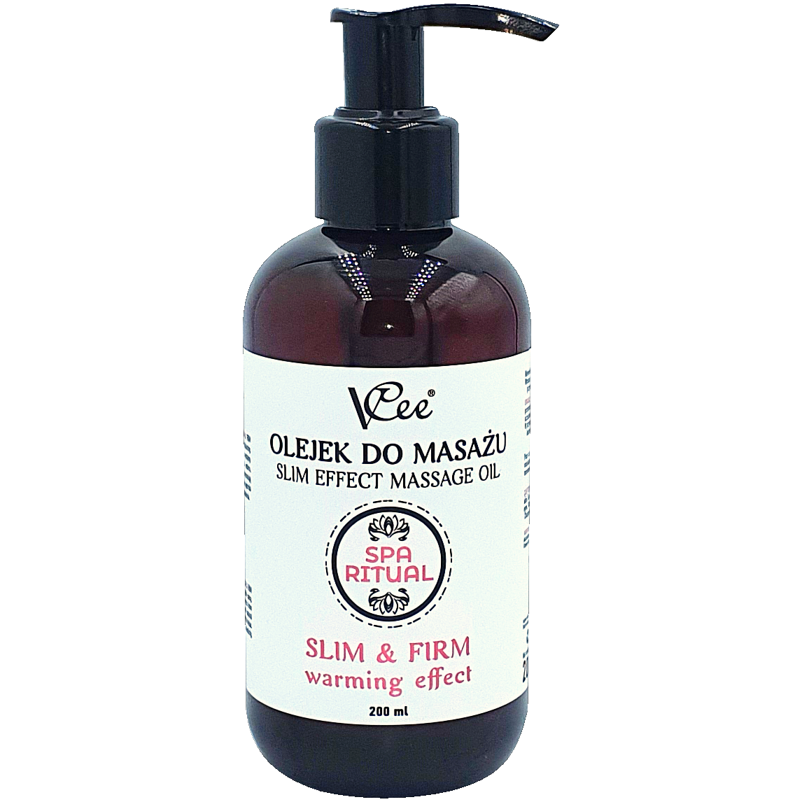 Vcee Slim&Firm Cooling olejek do masażu ciała, 200 ml