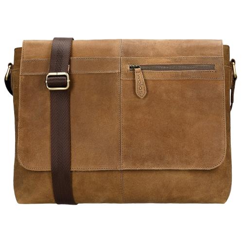 Wojas Brązowa Torba Męska Ze Skóry Crazy Horse