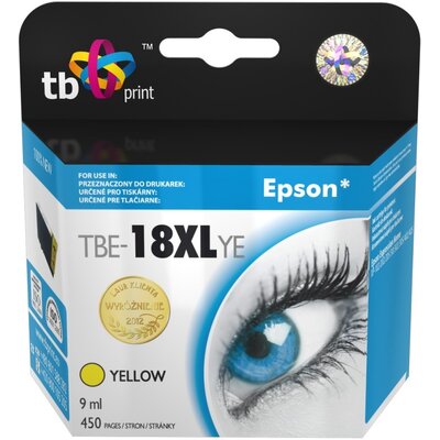 Tusz TB PRINT do Epson T1814 Żółty 9 ml TBE-18XLYE