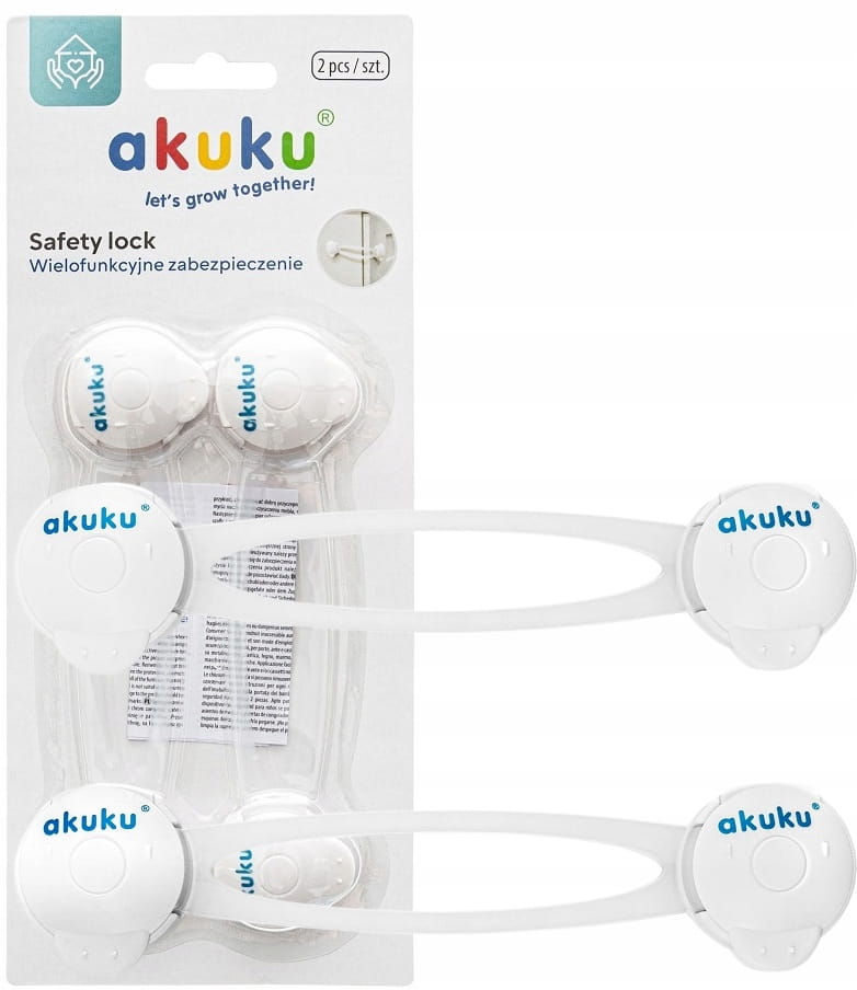 Zabezpieczenia do szafek i szuflad długie uniwersalne Akuku 2szt