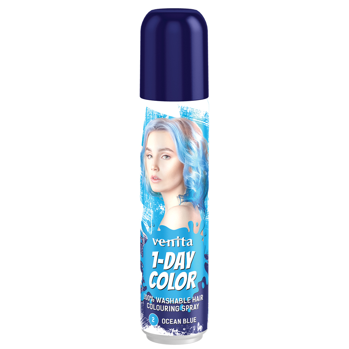 Venita 1-Day Color jednodniowy spray koloryzujący do włosów ocean blue, 50 ml