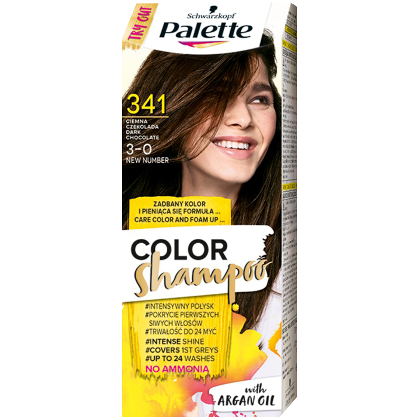Palette Color Shampoo szampon koloryzujący do włosów 3-0 (341) ciemna czekolada, 1 opak.