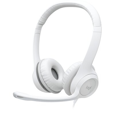 Słuchawki LOGITECH H390 Nauszne, Dźwięk przestrzenny Biały