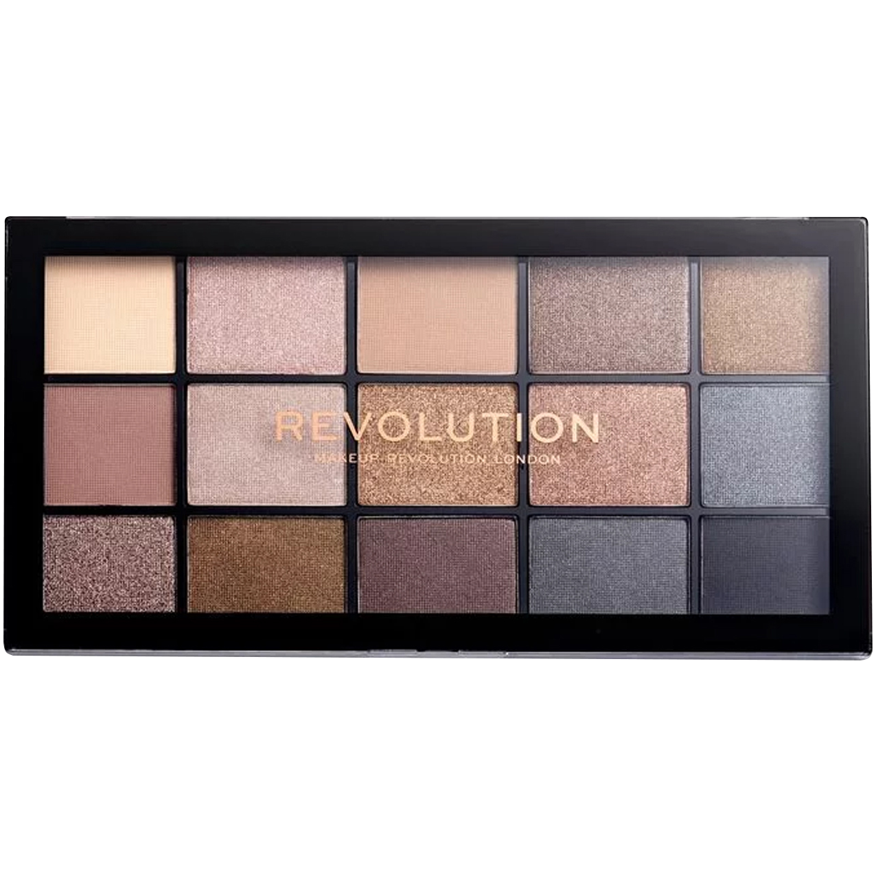 Revolution Makeup Re-loaded Smoky Newtrals paleta cieni do powiek, 16,5 g