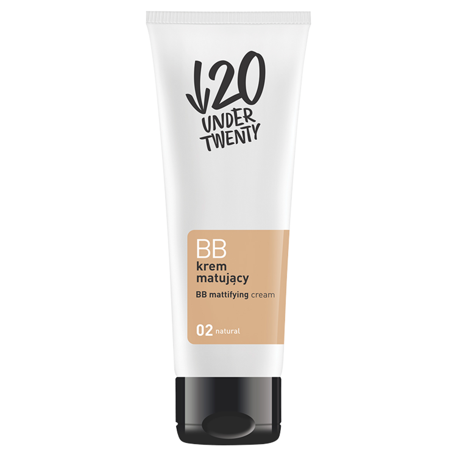 Under Twenty antybakteryjny krem BB matujący do twarzy 02 natural, 60 ml