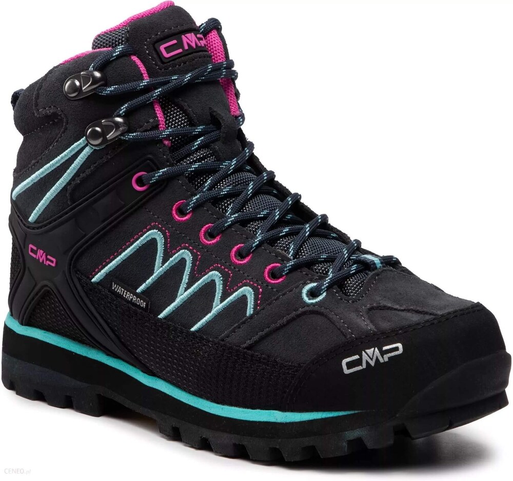 CMP - Buty trekkingowe damskie MOON MID WMN TREKKING SHOE WP antracite - aqua