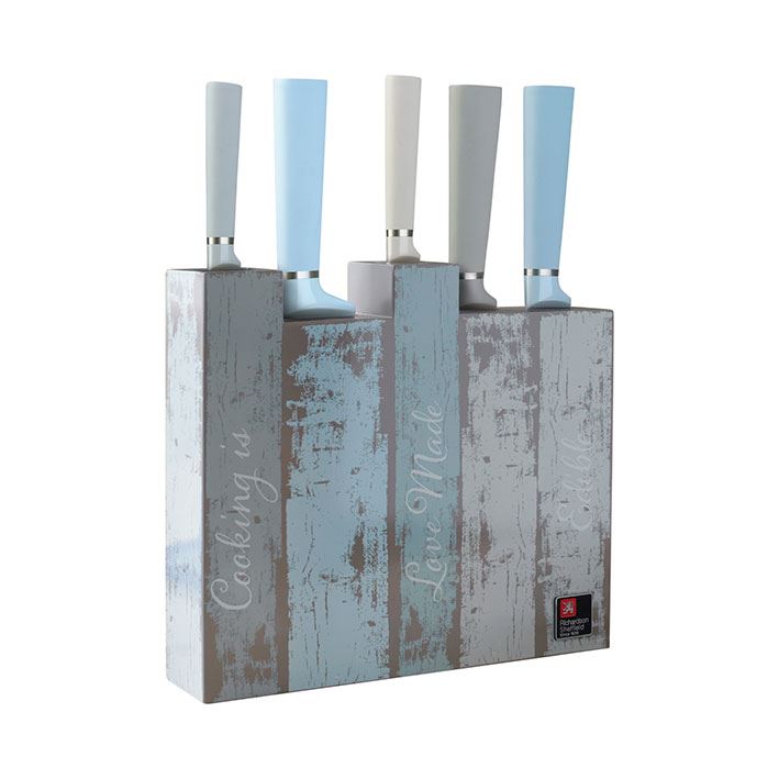 Richardson Sheffield - Komplet 5 noży w bloku Shabby Chic